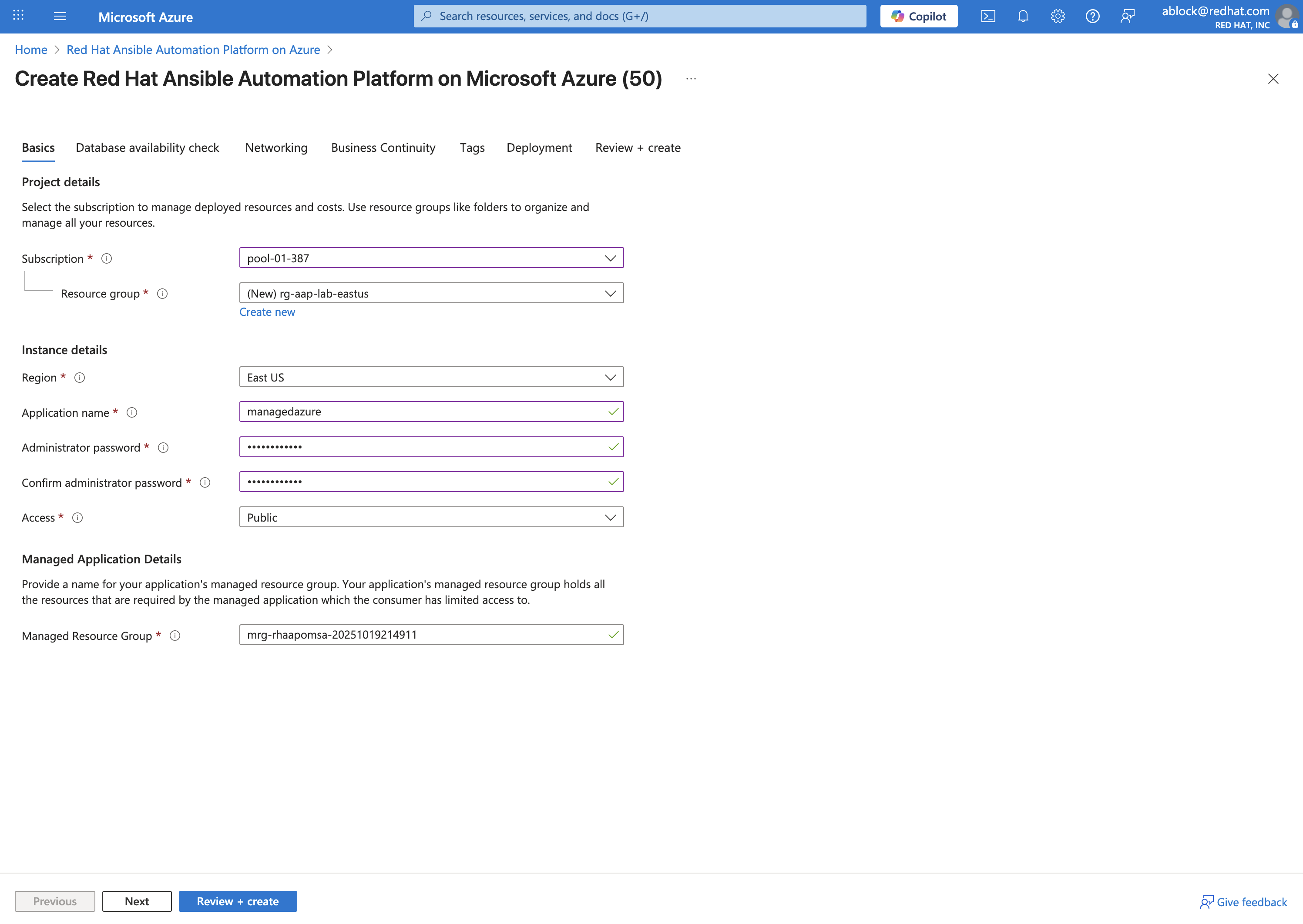 Ansible Automation Platform on Azure - Basics