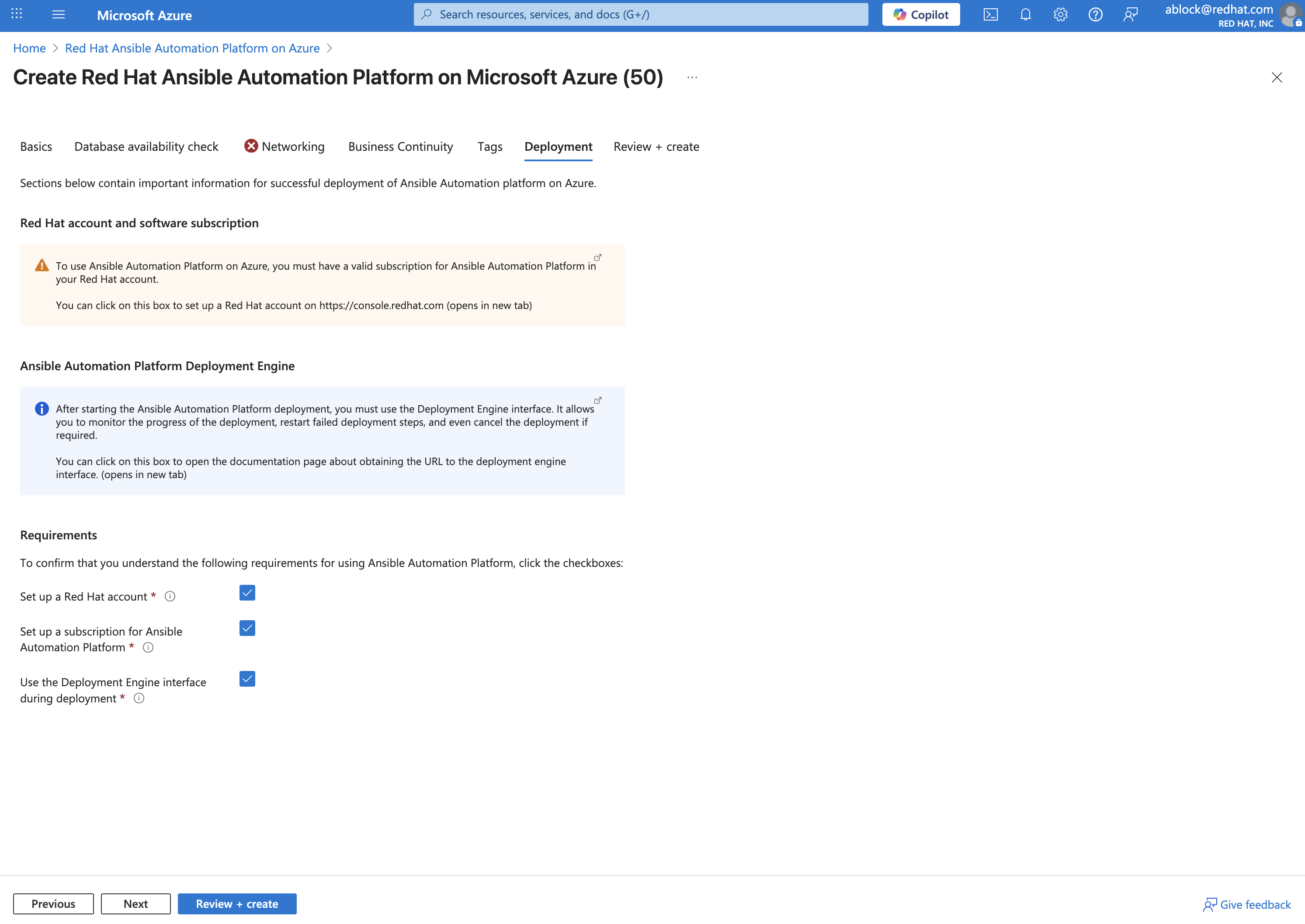 Ansible Automation Platform on Azure - Requirements